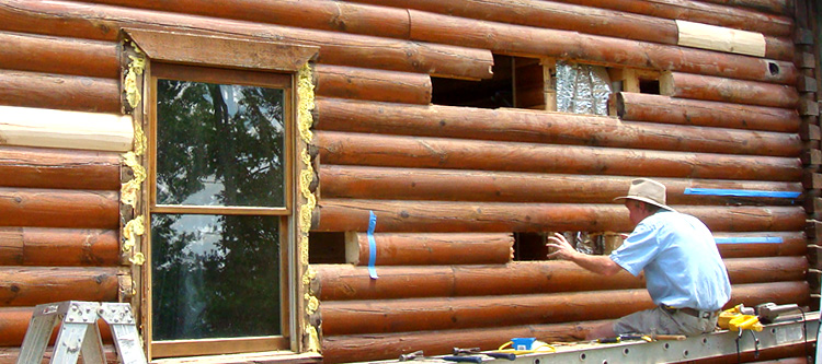 Log Home Repair Staunton City, Virginia
